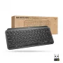Logitech MX Keys Mini for Business - Kabellose kompakte Tastatur mit Hintergrundbeleuchtung, Graphit, US Intl