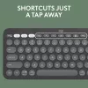 Logitech Pebble 2 Combo Tonal Graphite Kabelloses Tastatur- und Maus-Set, AZERTY Französisches Layout, Bluetooth & Logi Bolt USB-Empfänger, Leise Klicks, Multi-Device, Recycling-Kunststoff