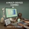 Logitech Pebble 2 Combo Tonal Graphite Kabelloses Tastatur- und Maus-Set, AZERTY Französisches Layout, Bluetooth & Logi Bolt USB-Empfänger, Leise Klicks, Multi-Device, Recycling-Kunststoff