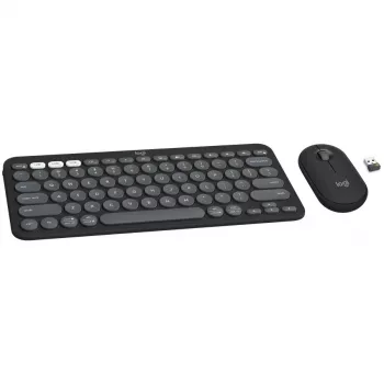 Logitech Pebble 2 Combo Kabelloses Tastatur- und Maus-Set - Tonal Graphite - Bluetooth LE - QWERTY GB 920-012233