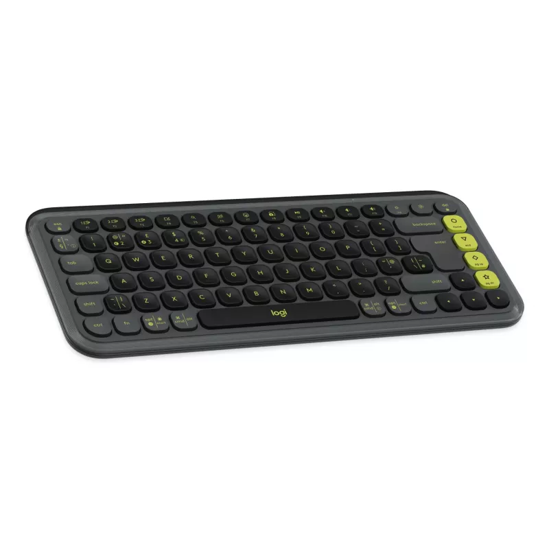 Logitech POP Icon Keys Kabellose Kompakte Mechanische Tastatur, Blast Yellow