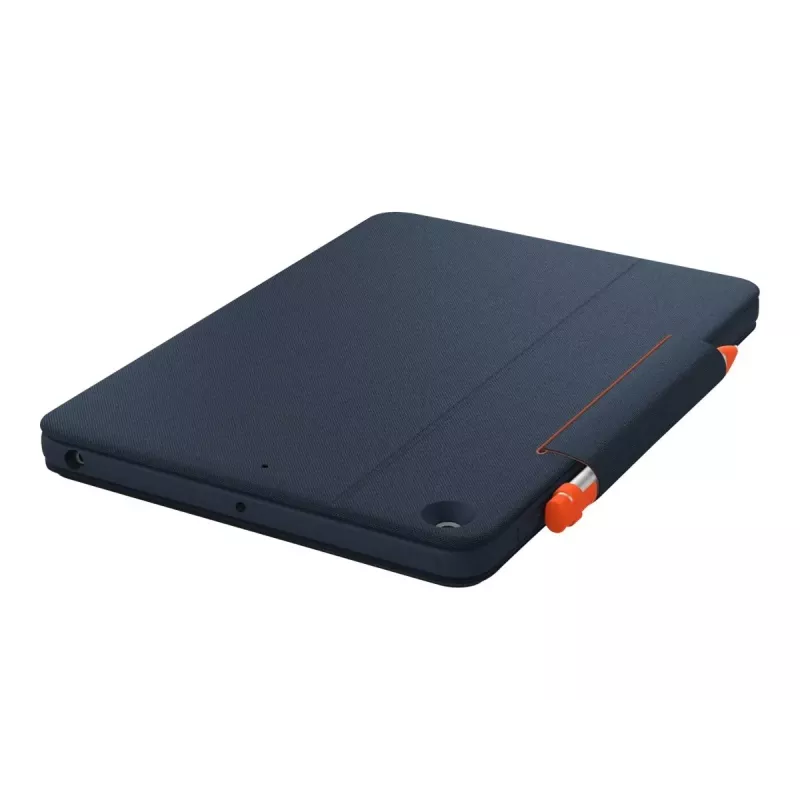 Logitech Rugged Combo 3 Touch for Education - Tastatur- und Folio-Case - mit Trackpad - Apple Smart Connector - AZERTY - Französisch - Classic Blue - für Bildungseinrichtungen - für Apple 10,2-Zoll-iPad