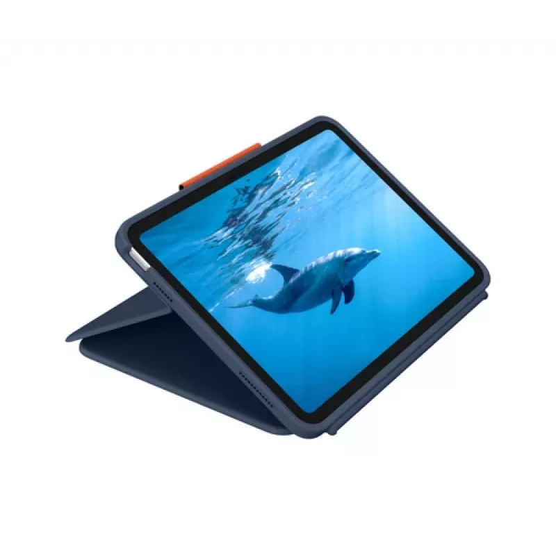 Logitech Rugged Combo 4 Tastaturhülle für iPad 10. Generation - Classic Blue (französisches AZERTY-Layout)