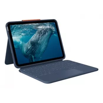 Logitech Rugged Combo 4c Touch Classic Blue (CH) Tastaturhülle mit Trackpad für iPad 7/8/9