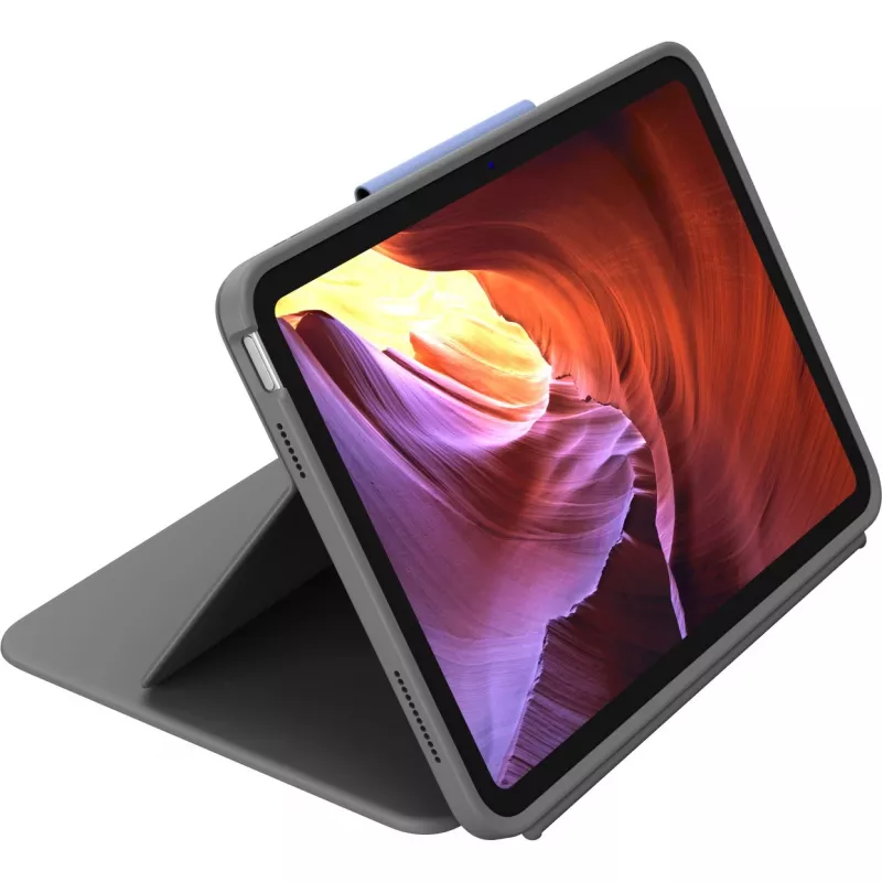 Logitech Rugged Folio mit US International QWERTY-Tastatur für Apple iPad der 10. Generation (A2696) - Graphit, MIL-STD-810G Sturzsicherung