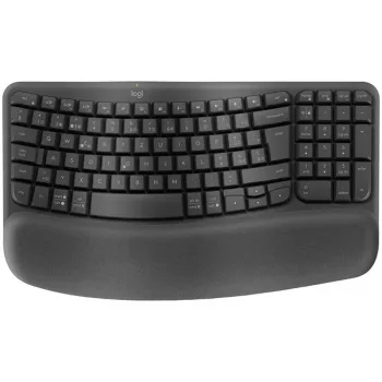 Logitech Wave Keys and Lift Combo – Ergonomisches kabelloses Tastatur- und vertikales Maus-Set, Graphit