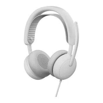 Logitech Zone Wired 2 On-Ear USB-C Headset mit Geräuschunterdrückendem Bügelmikrofon, Off-White