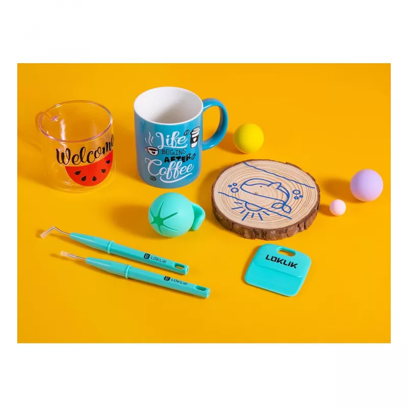LOKLiK Weeding Tools Bundle SG-GJ-0016-US-L-B2B - 4-teiliges Set in Metallic-Türkis für Vinyl