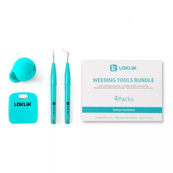 LOKLiK Weeding Tools Bundle SG-GJ-0016-US-L-B2B - 4-teiliges Set in Metallic-Türkis für Vinyl