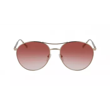 Longchamp LO133S-59770 Damen-Sonnenbrille Butterfly, Havanna-Rahmen, braune Gradientengläser, 59 mm
