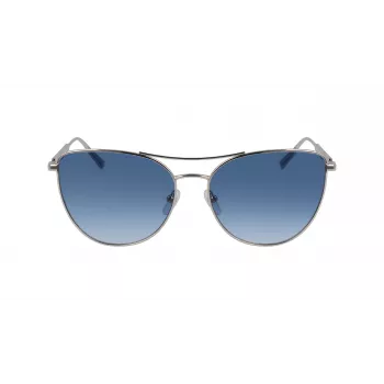 Longchamp LO134S-715 Damen-Sonnenbrille Goldfarbener Metallrahmen Butterfly-Form Braune Verlaufsgläser 58 mm