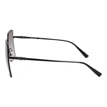 Longchamp LO173S5715001 Damen-Sonnenbrille - Schwarzer Rahmen, Graue Gläser, 57 mm
