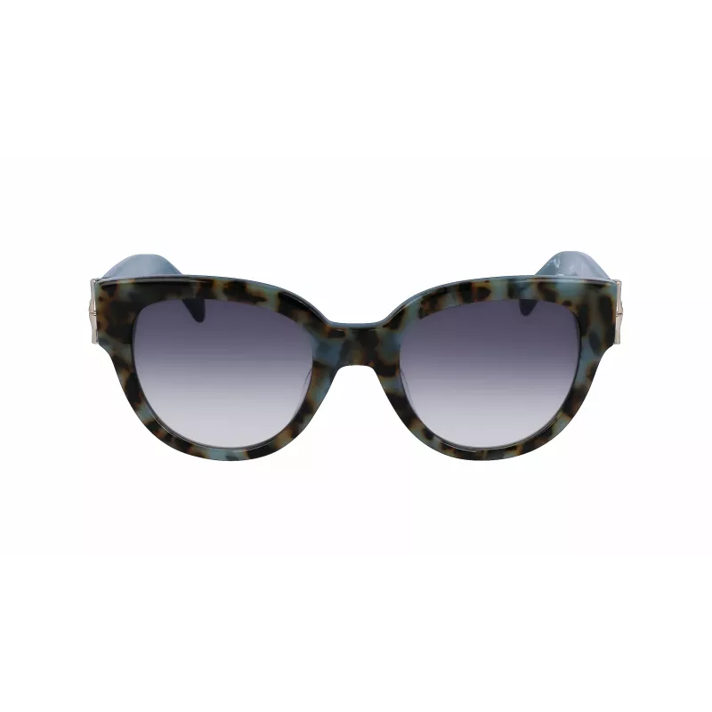 LONGCHAMP LO733S Damen rechteckige Acetat-Sonnenbrille Havana Braun Verlauf 52mm