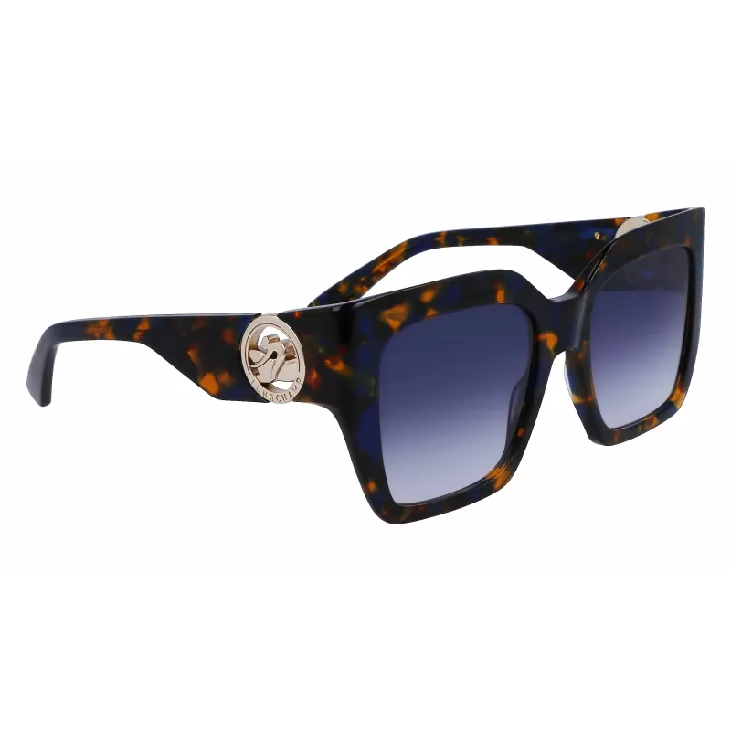LONGCHAMP LO734S-430 Damen Geometrische Sonnenbrille Havana Acetat Verlauf Braun Glas 53mm