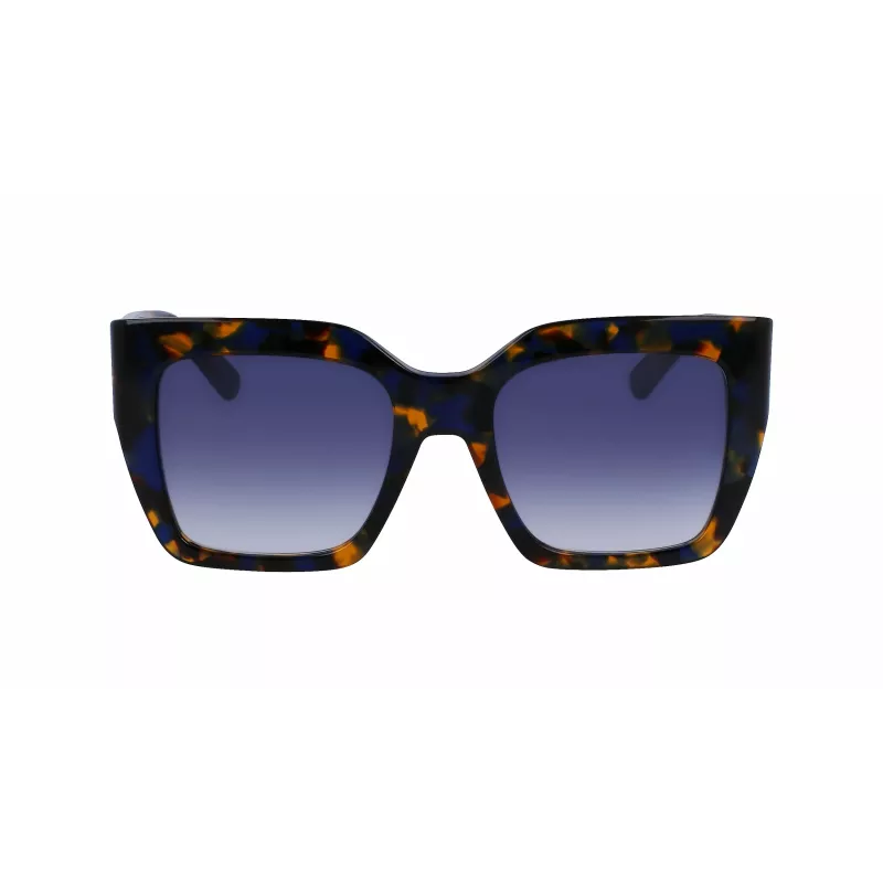 LONGCHAMP LO734S-430 Damen Geometrische Sonnenbrille Havana Acetat Verlauf Braun Glas 53mm