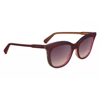 Longchamp LO738S Damensonnenbrille – Havanna-Acetatrahmen, braune Gradientengläser, UV400, 53/18/140 mm