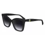LONGCHAMP LO742S-001 Damen-Sonnenbrille - Schwarzer Rahmen, Verlaufsgläser Grau, 54 mm