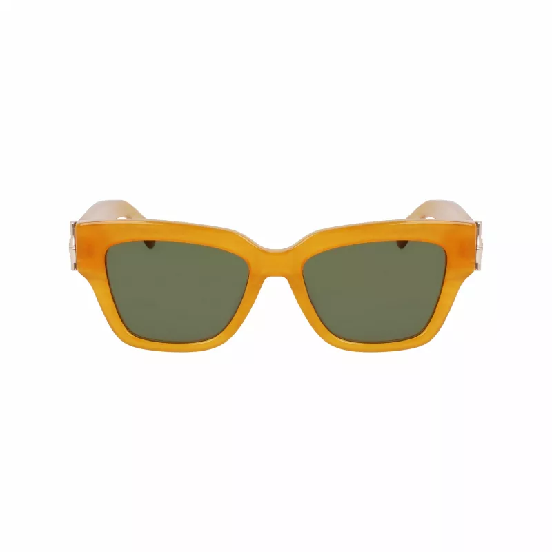 Longchamp LO745S-741 Damen-Sonnenbrille Havana Acetat Quadratisch 53mm