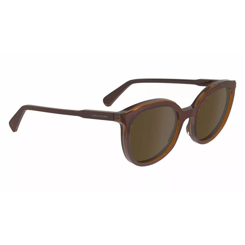 Longchamp Damen Butterfly-Sonnenbrille LO739S5020206 Brauner Acetatrahmen Braune Gradientengläser 50/20/140 mm