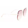 Longchamp Damen-Sonnenbrille LO160S716 Butterfly Havana mit Gradient-Grauen Gläsern (65/17/140 mm)
