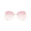Longchamp Damen-Sonnenbrille LO160S716 Butterfly Havana mit Gradient-Grauen Gläsern (65/17/140 mm)