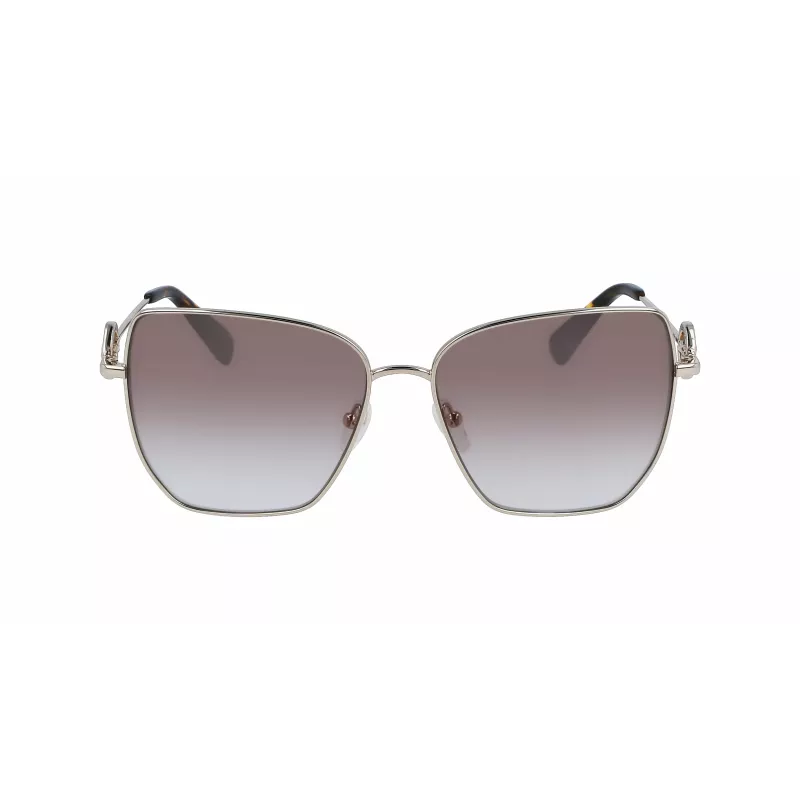LONGCHAMP Damen LO169S5815724 Cat-Eye-Sonnenbrille Havana Braun Verlauf 58mm