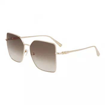LONGCHAMP Damen LO173SN571570 Rechteckige Acetat-Sonnenbrille 57mm