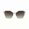 LONGCHAMP Damen Sonnenbrille LO180S-727 Havana Brown Gradient Butterfly Cat-Eye 58mm