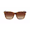 LONGCHAMP Damen Sonnenbrille LO719S-238 Havana Acetat eckiger Rahmen braun getönte Gläser 56mm