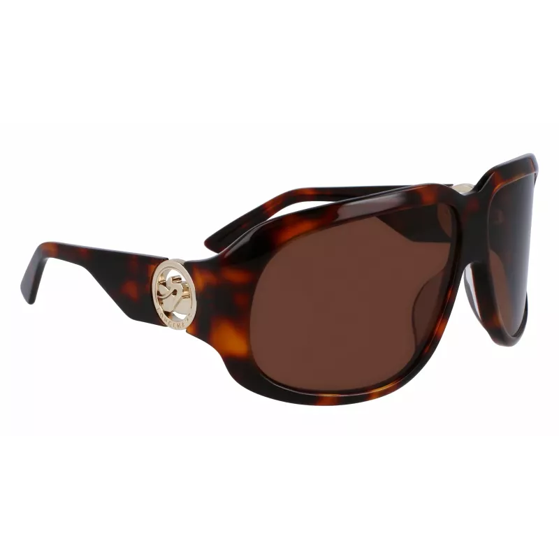 Longchamp Damen-Sonnenbrille LO736S-230 - Havanna-Acetatrahmen mit braunen Gradientengläsern, 67/11/125 mm