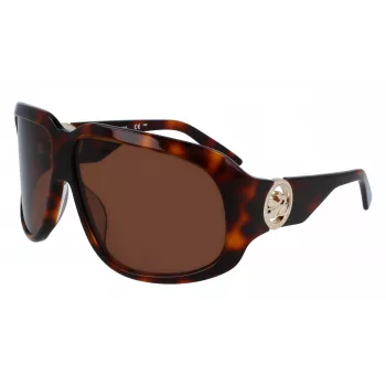 Longchamp Damen-Sonnenbrille LO736S-230 - Havanna-Acetatrahmen mit braunen Gradientengläsern, 67/11/125 mm