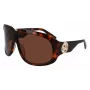 Longchamp Damen-Sonnenbrille LO736S-230 - Havanna-Acetatrahmen mit braunen Gradientengläsern, 67/11/125 mm