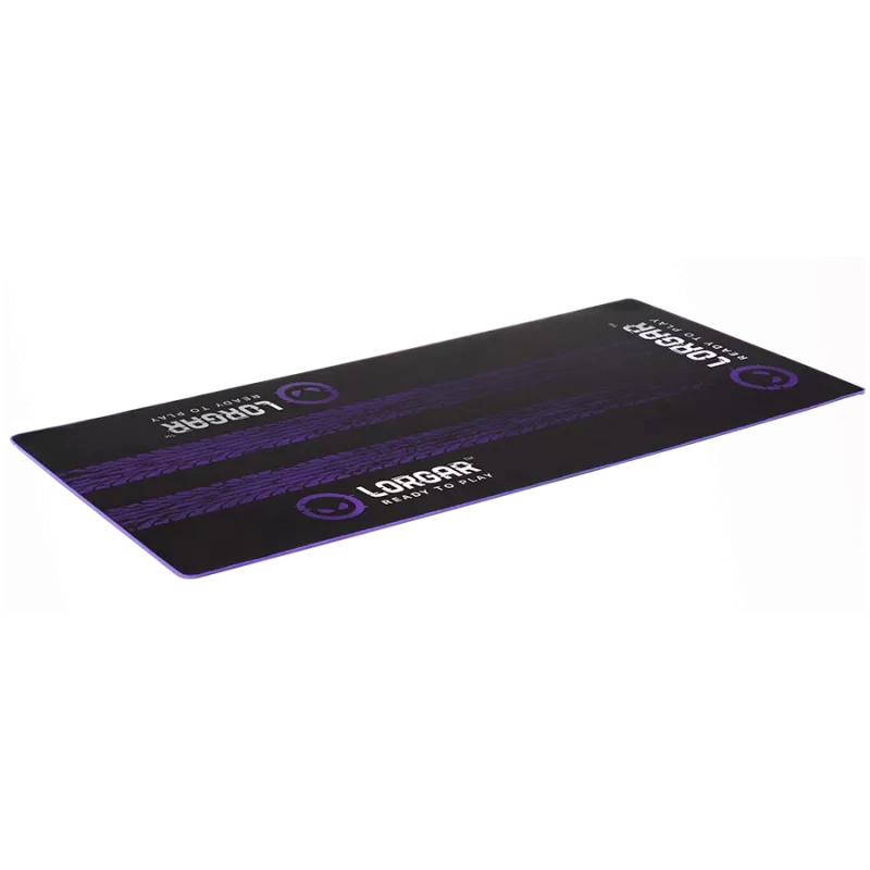 LORGAR RX1FM Sim Racing Bodenmatte Advanced, mit gekettelter Kante, 1700x700x3 mm, Schwarz/Lila