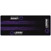 LORGAR RX1FM Sim Racing Bodenmatte Advanced, mit gekettelter Kante, 1700x700x3 mm, Schwarz/Lila