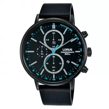 Lorus Herren Quarz-Armbanduhr RM363FX9 - Blaues Zifferblatt, Edelstahlband, 43 mm