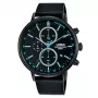 Lorus Herren Quarz-Armbanduhr RM363FX9 - Blaues Zifferblatt, Edelstahlband, 43 mm