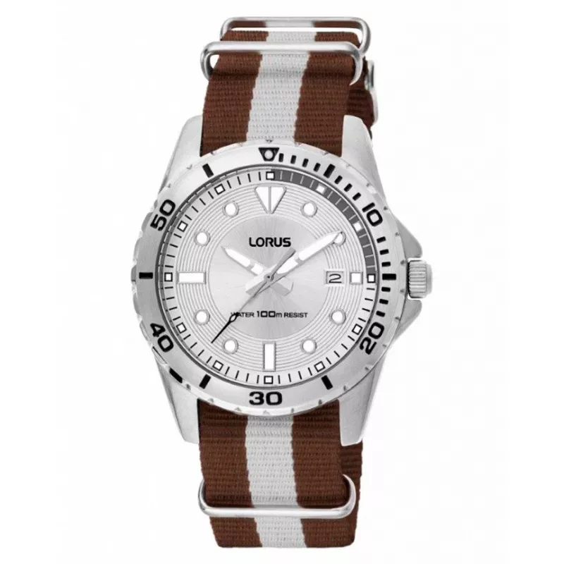 Lorus Herren Quarz Analoguhr RS937AX2 Edelstahl Blaues Zifferblatt 42mm
