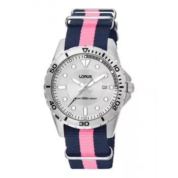 Lorus Herren Quarzuhr RS937AX4 Edelstahl 43mm schwarzes Zifferblatt