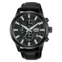 Lorus RM333HX9 Herren Quarz Analog Uhr 43mm Edelstahl Schwarzes Zifferblatt