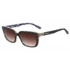 LOVE MOSCHINO Damen-Sonnenbrille MOL042S086F3H - Havanna-Acetatrahmen, braune Gradient-Polycarbonatgläser, 53/17/145 mm