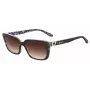 LOVE MOSCHINO Damen-Sonnenbrille MOL042S086F3H - Havanna-Acetatrahmen, braune Gradient-Polycarbonatgläser, 53/17/145 mm