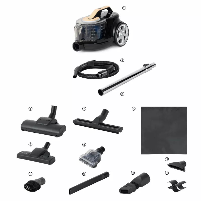 Lovio LVCVC003 VacuuFlex L Plus Handstaubsauger fürs Auto 12V 120W 5000Pa Schwarz