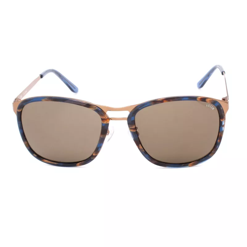 LOZZA SL2199 Unisex-Sonnenbrille - Rechteckiger Acetatrahmen UV400-Schutz - 57/20/135 mm
