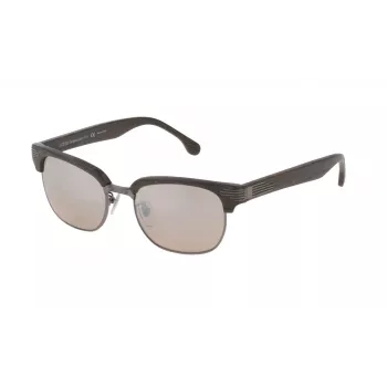 LOZZA SL2253M52568X Unisex-Sonnenbrille - Havanna-Acetatrahmen, grüne Polycarbonatgläser, UV400-Schutz, 52 mm