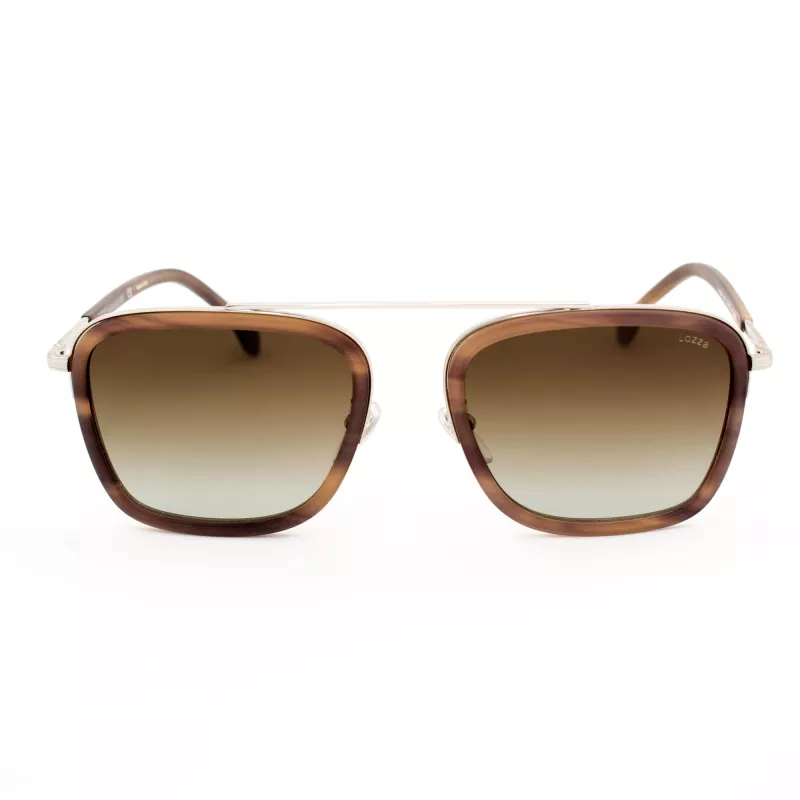LOZZA SL2291M-579Y Herren Rechteckige Acetat-Sonnenbrille Havana 54mm