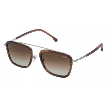 LOZZA SL2291M-579Y Herren Rechteckige Acetat-Sonnenbrille Havana 54mm