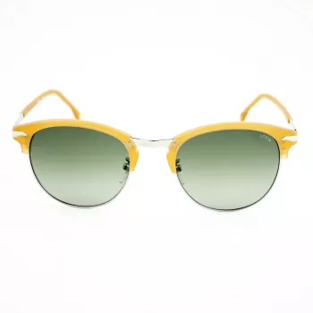 LOZZA SL2293M-579V Herren-Sonnenbrille, eckig, Havanna-Acetatrahmen, grüne Polycarbonat-Gläser, 52 mm