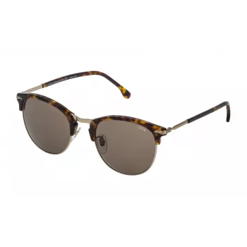 LOZZA SL2293M5208FT Unisex-Sonnenbrille, Havanna-Acetatrahmen, graue Verlaufsgläser, 52/21/140 mm