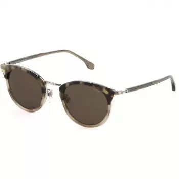 LOZZA SL2393-4902BW Unisex Rechteckige Sonnenbrille Havana/Braun 49mm