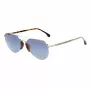 LOZZA SL2394-570579 Herren Rechteckige Acetat-Sonnenbrille, Graue Gläser, 57/15/140 mm